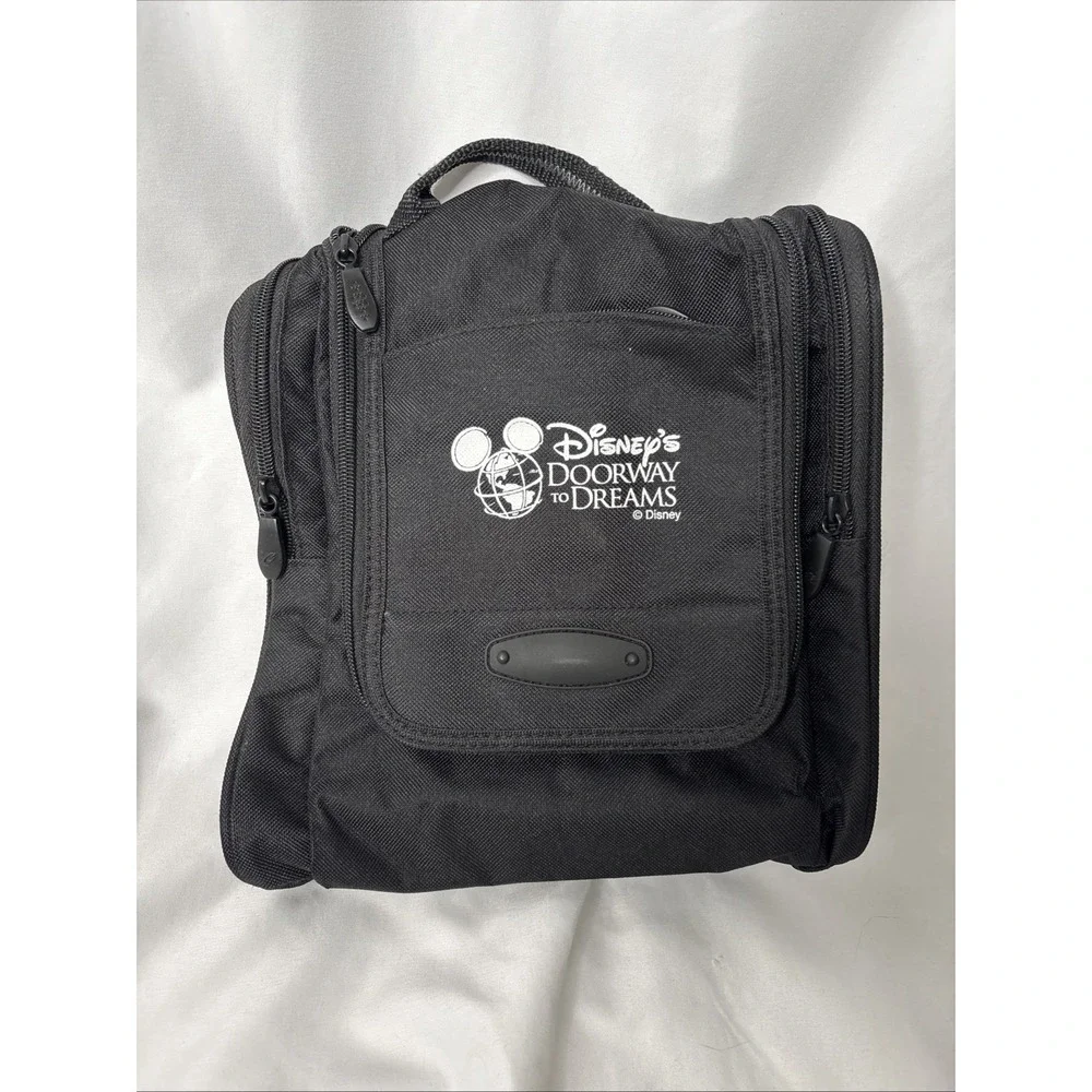 Disney's Doorway to Dreams Toiletry Makeup Bag Black Souvenir Cosmetic‎